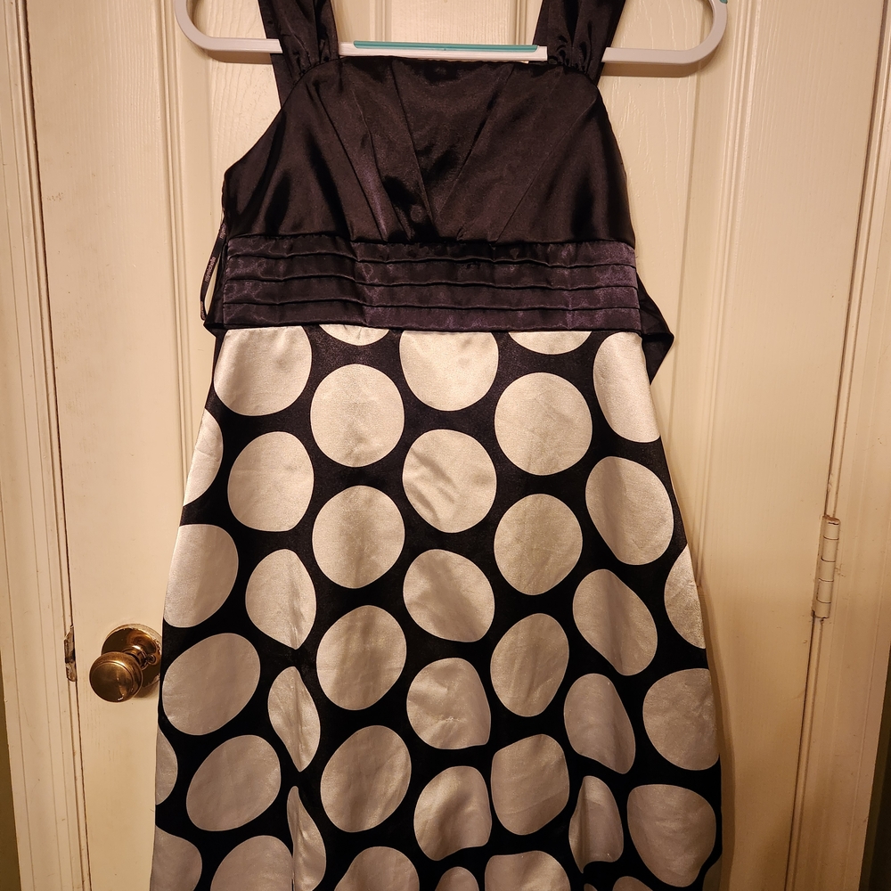 My Michelle Black and White Polka Dot Formal Dress